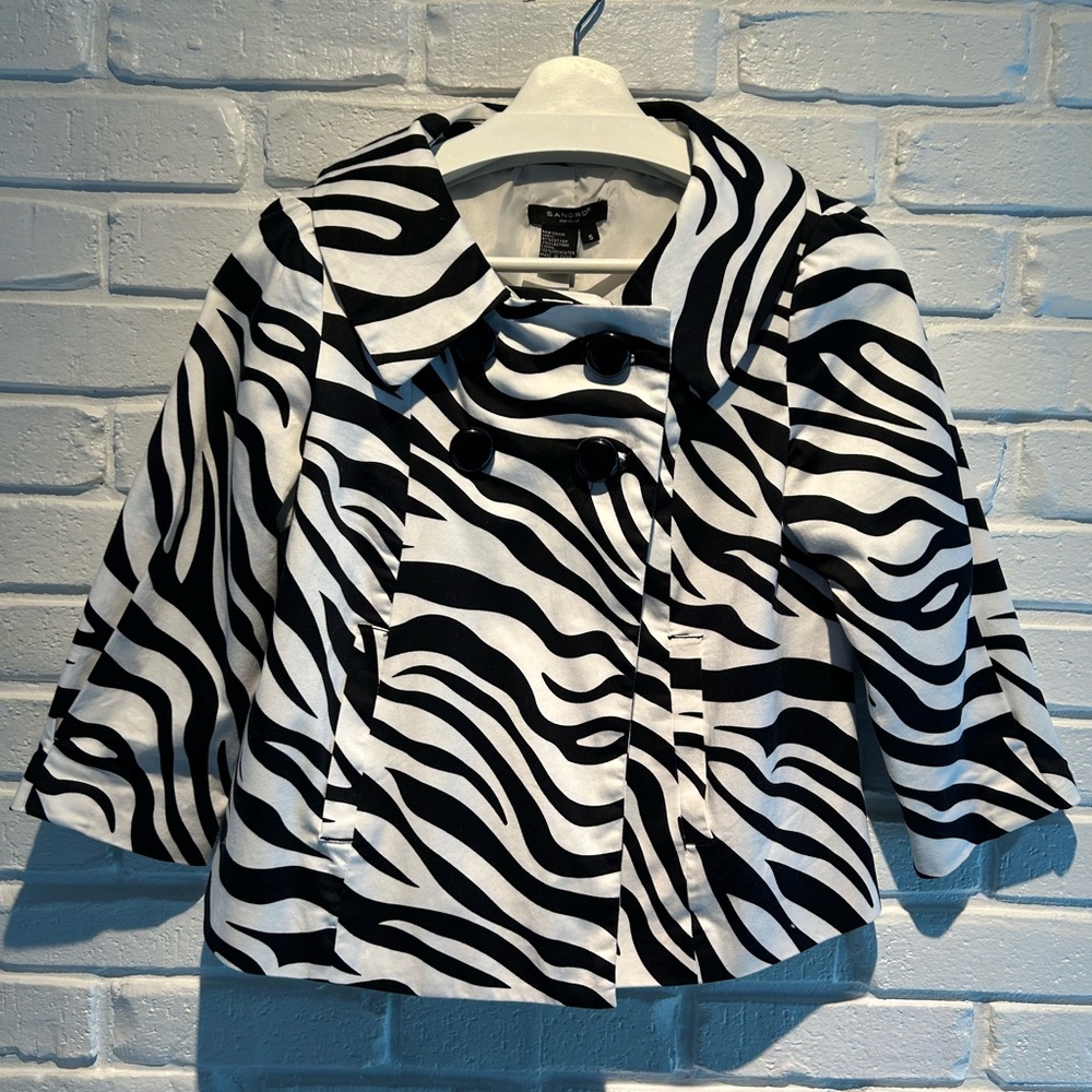 Chic Zebra Print Jacket